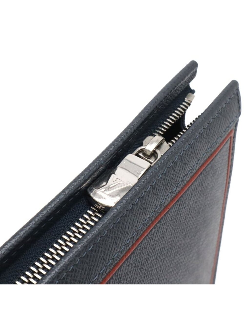 Louis Vuitton Taiga Pochette Voyage Clutch Blue Marine Navy - Picture 5 of 7